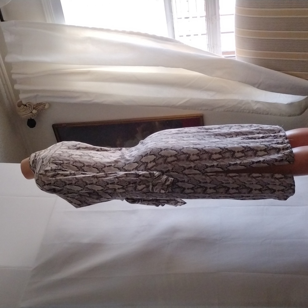 Vici Python Print Wrap Style Midi Dress S - image 5